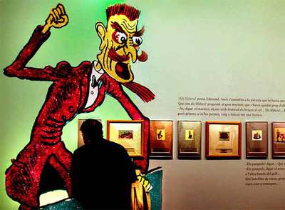 Una imagen de la exposición  Patapoufs i Filifers,  basada en un cuento de Maurois, en el Muvim.