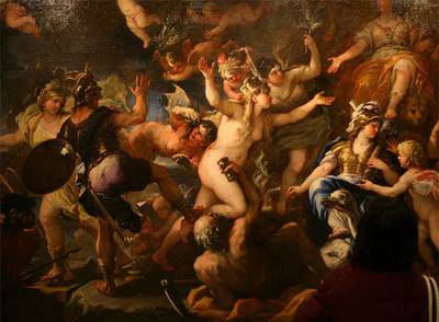  Mesina restituida a España.  Lienzo de Lucas Jordán pintado en 1678, en la exposición.