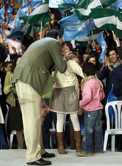 Mariano Rajoy en el mitin de Málaga.