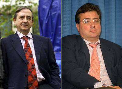 Iñaki Anasagasti, a la izquierda, y Guillermo Fernández Vara. 