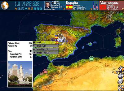 Imagen del videojuego  Yo presidente. Objetivo: La Moncloa.  
