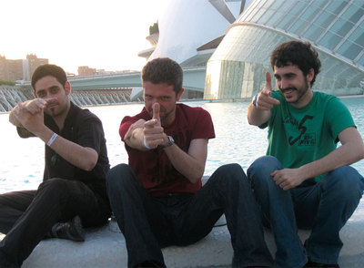 De izquierda a derecha, Jesús Rodríguez, Daniel Beunza y Mar Canet, los tres miembros del Colectivo Derivart.