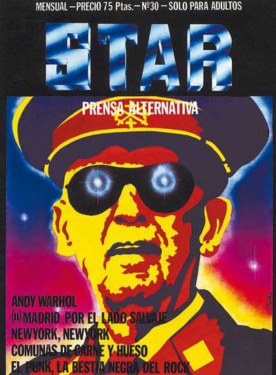 El caudillo visto por Montxo Algora en una de las portadas emblemáticas que resume la filosfía de  Star .