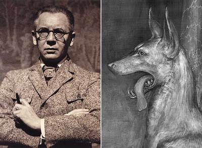  Autorretrato de  Erfurth. Fotografía con rayos X de la cabeza del perro.rn 