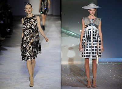 Izquierda, modelo otoño-invierno 2008. Derecha, primavera-verano 2007.