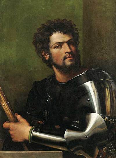  Retrato de soldado  (1512), una de las obras de Del Piombo que se exhiben en Roma.