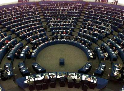 El hemiciclo del Parlamento Europeo, en Estrasburgo, en una imagen de enero de 2002.