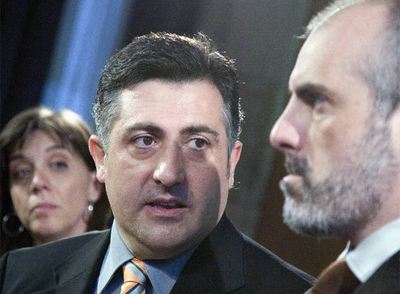 Joan Puigcercós y Joan Ridao en el Parlamento catalán tras el 9-M.