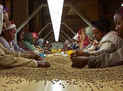 Trabajadores etíopes, en un fotograma de  Oro negro. 