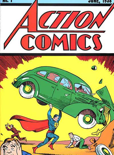 Portada del primer número de  Action Comics,  en el que aparece Superman .  