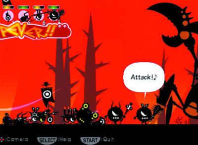 Originalidad a rebosar en el juego  Petapon. 