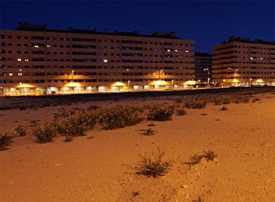 Varios bloques de viviendas, la mayoría vacías, del residencial Francisco Hernando, en el pueblo de Seseña (Toledo).