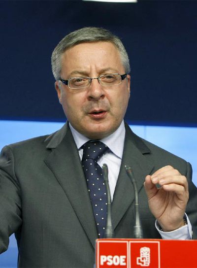 José Blanco, durante la rueda de prensa de ayer.