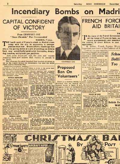 Una crónica del  News Chronicle  firmada por Cox.