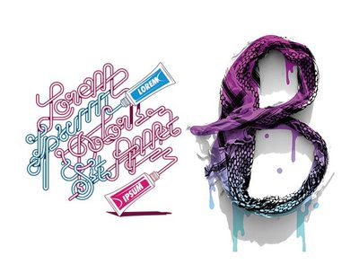 Series Lorem Ipsum, un ejercicio tipográfico de Alex Trochut y  typeface  palestina de David Catalán.