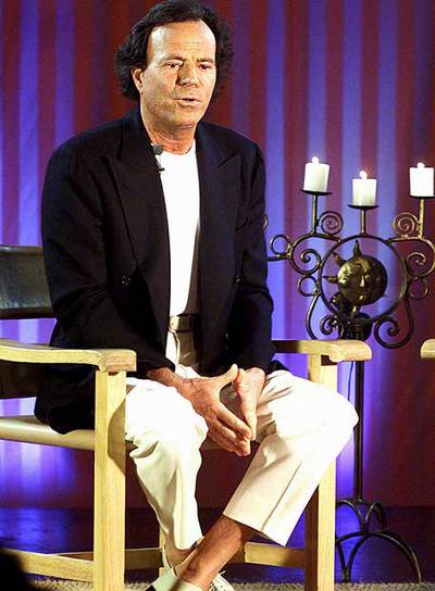 Julio Iglesias, en una conferencia de prensa en México.