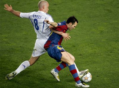 Iniesta, el miércoles durante el partido contra el Schalke.