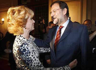 Esperanza Aguirre y Mariano Rajoy, hace unos días en el Foro  Abc. 