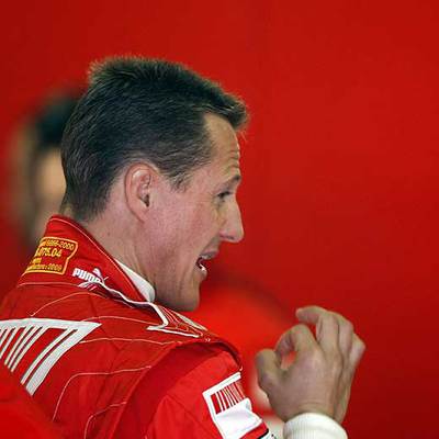 Michael Schumacher, ayer en Montmeló.