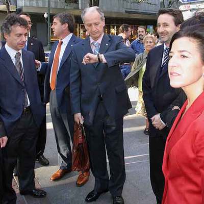 Atutxa e Imaz, en 2005 en el Palacio de Justicia de Bilbao.