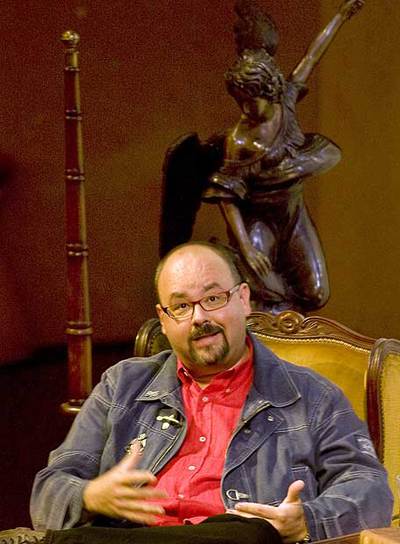 Carlos Ruiz Zafón, en la presentación de su nueva novela en Barcelona.