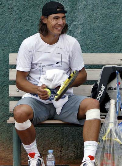 Rafael Nadal, durante un entrenamiento.
