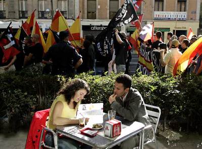 Pocos manifestantes en la marcha 'ultra'