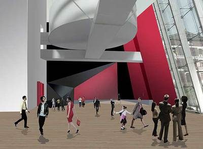 Recreación del proyecto ganador del estudio AV62 para el Museo Balenciaga.