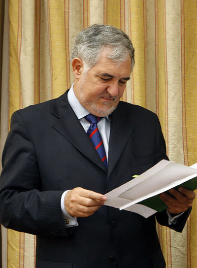 Cándido Conde-Pumpido, ayer en el Congreso.