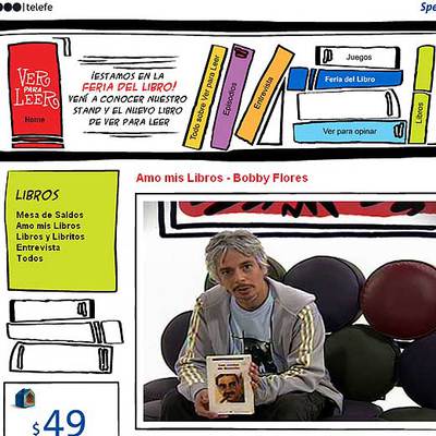 El artista Bobby Flores, en el programa argentino  Ver para leer. 