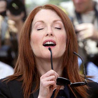 La actriz Julianne Moore, protagonista de  Blindness  , fotografiada ayer en Cannes. 