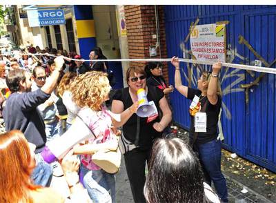 Manifestación de los trabajadores del Servicio de Estacionamiento Regulado.