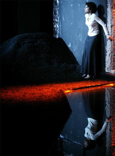 Adriana Ozores, durante un ensayo de  MacbethLadyMacbeth .