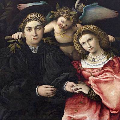  Micer Masilio y su esposa,  obra de Lorenzo Lotto que se exhibe en el Prado.