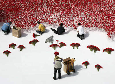 Campo de amapolas de Kenzo en Madrid