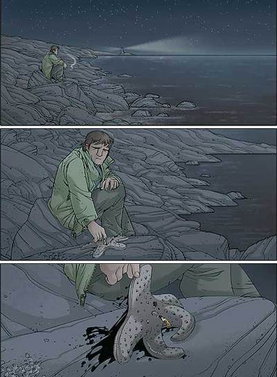 Uno de los dibujos de Sergi San Julián que ilustran  La cuenta atrás. 