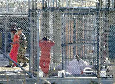 Campo de detención X-Ray, en Guantánamo, en marzo de 2002.