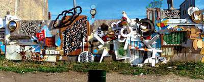 Mural de Michael Genovese (con Juan Ángel Chávez y Cody Hudson), en Chicago en 2004. Esta obra aparece en el libro  Creatividad en la calle  (Blume), de Francesca Gavin.