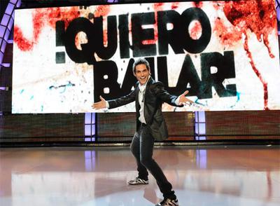 Josep Lobató en el plató de  Quiero bailar. 