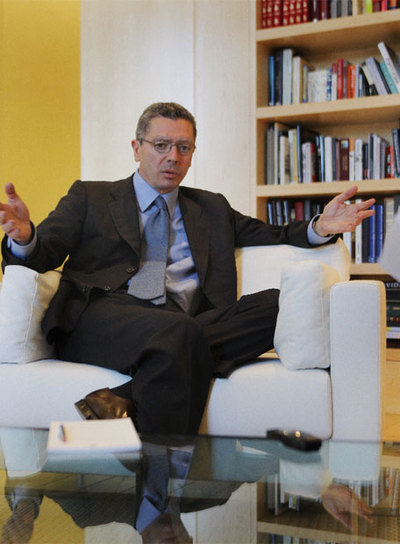 Alberto Ruiz-Gallardón, en su despacho del Ayuntamiento de Madrid.