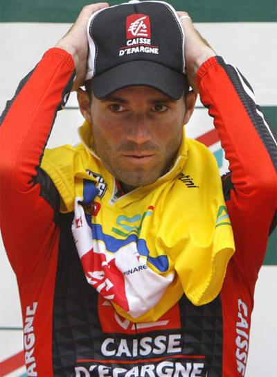 Alejandro Valverde, en el podio de la Dauphiné Libéré.