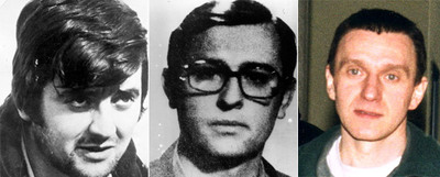 Miguel Ángel Apalategi,  Apala;  Eduardo Moreno,  Pertur,  y Francisco Mujika,  Pakito. 