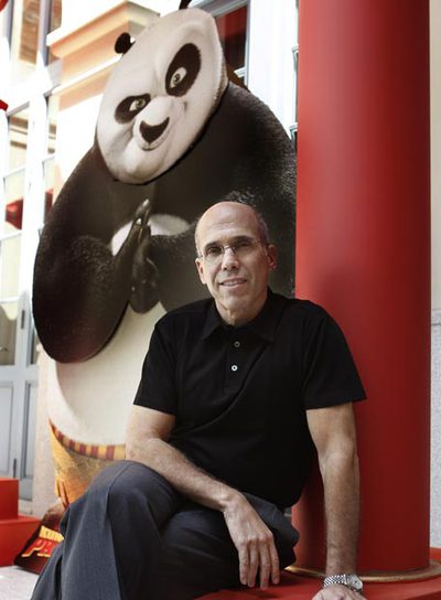 Jeffrey Katzenberg, ayer en Madrid promocionando  Kung Fu Panda.  