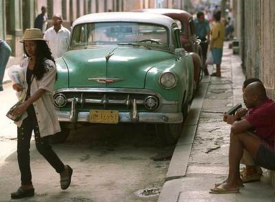 Una calle del céntrico barrio de La Habana Vieja, en la capital de Cuba.