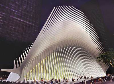Maqueta de la  peineta  diseñada por Calatrava para su proyecto de la  zona cero  de Nueva York.