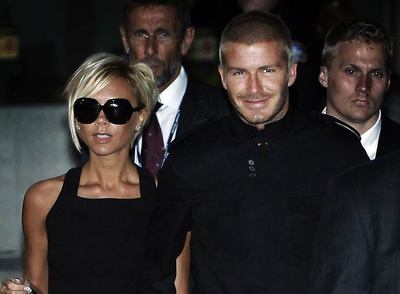 Victoria y David Beckham, en Los Ángeles.