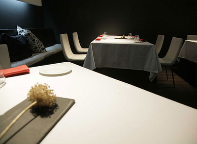 Comedor del restaurante Rodrígo de la Calle, en Aranjuez.