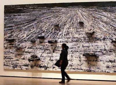 Una obra de Anselm Kiefer en la exposición que le dedicó el Museo Guggenhiem Bilbao en 2007.