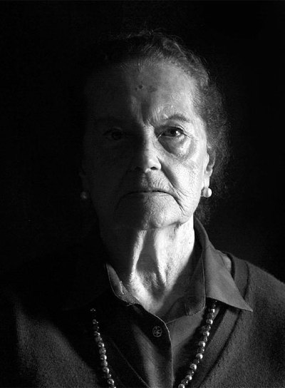 Asunción Colmeiro,  Choncha Comesaña , en su casa de Tui.