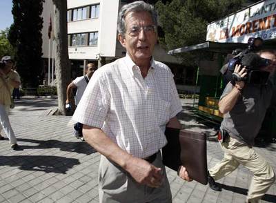 Victoriano Ceballos, supuesto cabecilla del  caso Guateque,  tras prestar declaración.